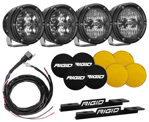 RIGID INDUSTRIES - Kit de montaje de pilar A de doble cápsula, compatible con Ford Bronco 2021 tamaño completo, compatible con la serie 360, serie D, cápsulas de radiancia, Adapt XP, DXL (46722)