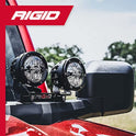 RIGID INDUSTRIES - Kit de montaje de pilar A de doble cápsula, compatible con Ford Bronco 2021 tamaño completo, compatible con la serie 360, serie D, cápsulas de radiancia, Adapt XP, DXL (46722)