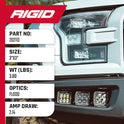 Rigid Industries - Serie D PRO - Luces LED de montaje en superficie de inundación, luces LED de 3 pulgadas, fácil de instalar, accesorios todoterreno, 50.000 horas de vida útil (2 unidades, carcasa negra, 202113)