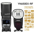 Yongnuo YN650EX-RF Flash inalámbrico Speedlite, GN60 24 abalorio de lámpara LED TTL HSS, Master Slave Flash con sistema de RF incorporado de 2.4 G, para cámara Canon DSLR