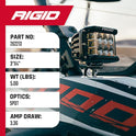 RIGID INDUSTRIES D-SS PRO - Par de luces LED de disparo lateral (punto) color negro, montaje, carcasa negra