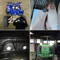 Zmoon Barra de luz LED redonda 2 piezas 4.5 pulgadas 140 W 14000 lm con arnés de guiño LED (10 pies/2 conductores), luz de inundación fuera de carretera antiniebla barra de luz de conducción para Jeep, SUV, camión, ATV, barco
