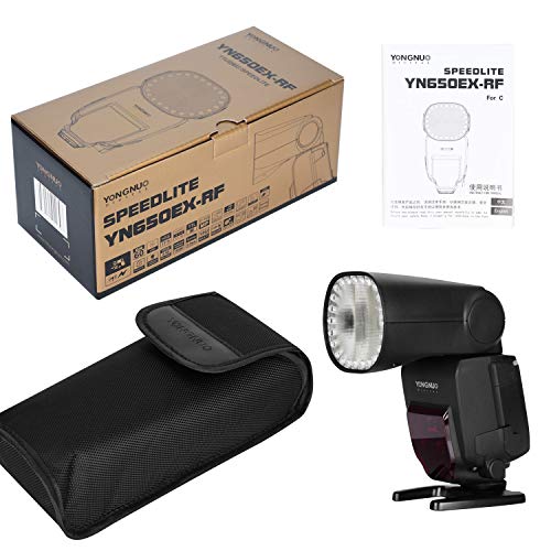 Yongnuo YN650EX-RF Flash inalámbrico Speedlite, GN60 24 abalorio de lámpara LED TTL HSS, Master Slave Flash con sistema de RF incorporado de 2.4 G, para cámara Canon DSLR