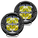 Rigid Industries - Luz LED Todoterreno de la Serie 360 de 4 Pulgadas para Velocidad Moderada de 20 a 50 mph Plus par de retroiluminación Blanca