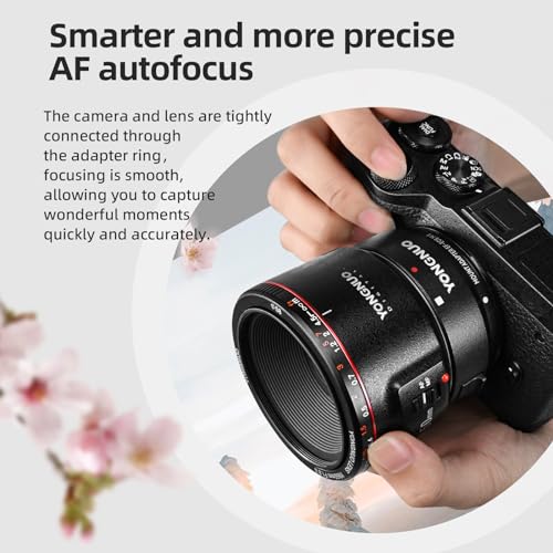 YONGNUO EF-EOS M II Lens Mount Adapter Ring, Auto Focus Adjustable Aperture, Control Converter Ring for Canon EF/EF-S Lens to Canon EOS-M (EF-M Mount)