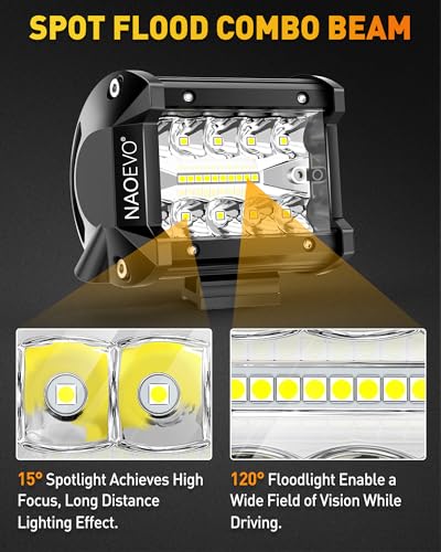 NAOEVO Combo de cápsulas de luz LED de 4 pulgadas