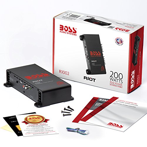 BOSS Audio 2 Canales MOSFET Amplificador de energía con Control Remoto de Nivel del subwoofer