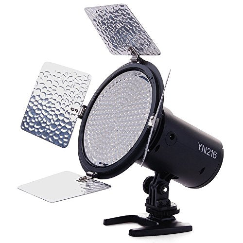 YONGNUO YN216 YN-216 LED Video Camera Light with 5500K Color Temperature and 4 Color Plates for Canon Nikon DSLR Cameras