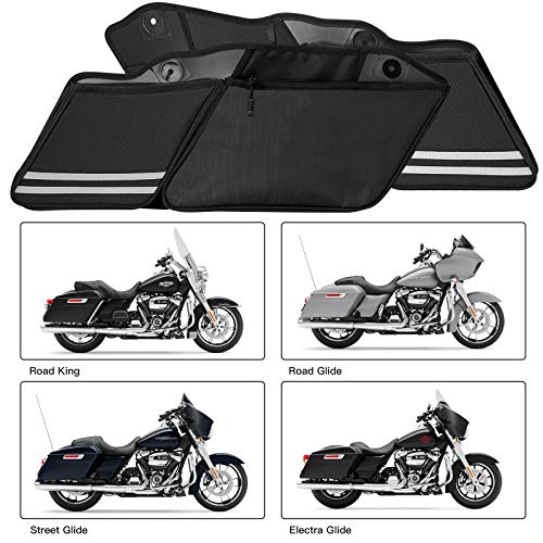 SUNPIE - Organizadores de alforjas de motocicleta compatibles con Street Glide Road King Road Glide Electra Glide 2023, 2022, 2021, 2020, 2019, 2018, 2017, 2016, 2015, 2014, 2 unidades