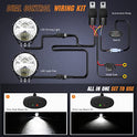 Nilight 7Inch Round Offroad Lights 2PCS 120W High Low Beam IP68 LED Driving Lights Pods Built-in EMC with 14AWG DT Connector Wiring Harness Kit for Truck ATV UTV SUV, 5 Years Warranty