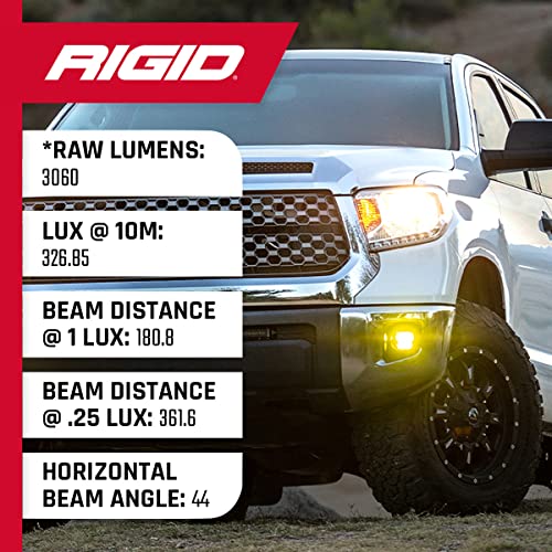 Rigid Industries 36118 Serie 360 Luz LED Todoterreno de 4 Pulgadas para Velocidad Moderada de 20 a 50 mph más par de retroiluminación ámbar