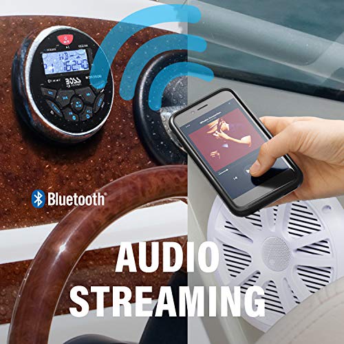 BOSS Audio Systems Paquete de Receptor y Altavoz de Calibre Marino