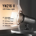 YONGNUO YN216 II - Luz LED de vídeo, temperatura de color ajustable 3200K-5600K, para Canon Nikon Pentax Olympus Samsung