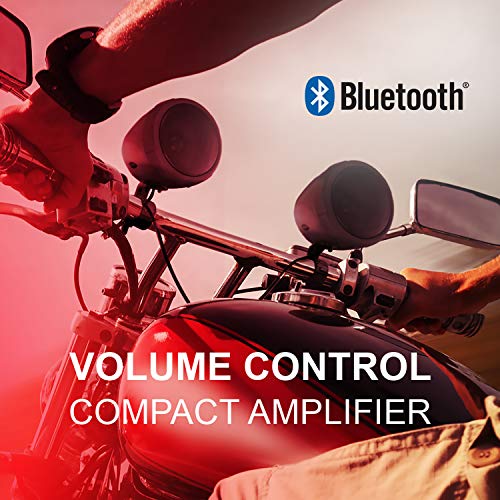 BOSS Audio Systems - Altavoces para motocicleta de 3 pulgadas y sistema de sonido amplificador de audio - Amplificador compacto clase D, resistente a la intemperie
