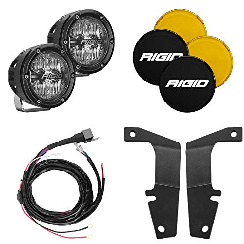 Rigid Industries – Kit de Luces A-Pilar, Compatible con el 4Runner 2010-2020 – Incluye Luces de transmisión de la Serie 4 en 360