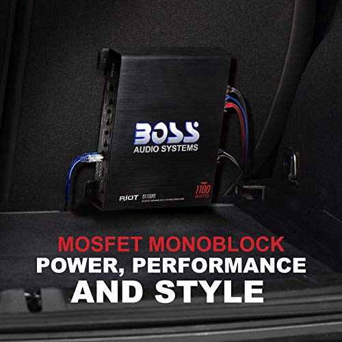 BOSS Audio Amplificador de energía MOSFET DE de 2 Canales, con Control Remoto para Nivel del subwoofer