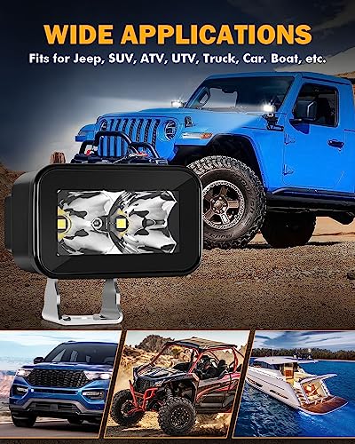 Auxbeam LED Light Pods with Side Shooter