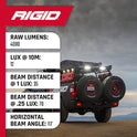 Rigid Industries -2 x 2 115 grados DC escena negro claro