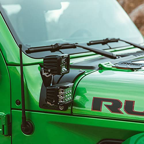 Rigid Industries 2018 Wrangler Jl Cowl Mount se Adapta a la Serie 2D