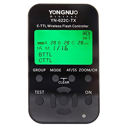 YONGNUO YN622C-KIT - Kit de Disparador inalámbrico E-TTL, con Pantalla LED para Canon, Incluye 1 Control YN622C-TX y 1 transceptor YN622 C