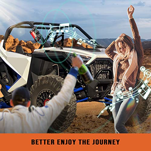 kemimoto Soporte de altavoz UTV, soporte de altavoz portátil ajustable de 2 correas para barra enrollable de 1.5 a 2.25 pulgadas, compatible con Polaris RZR Ranger Can Am X3 Commander Pioneer Kawasaki Mule