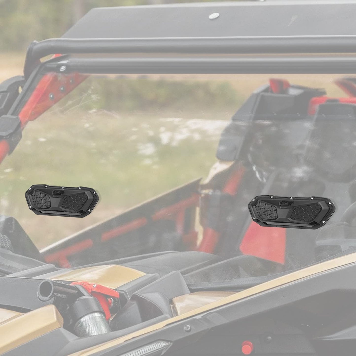 Ventilación para parabrisas UTV, 2 piezas de ventilación para parabrisas KEMIMOTO para UTV, se adapta a parabrisas de policarbonato, compatible con Polaris RZR Ranger General, Can Am Maverick X3, Pioneer/Talon, Kawasaki Teryx Krx Mule, etc