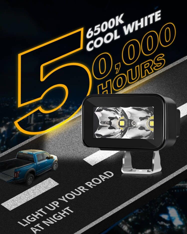 Auxbeam LED Light Pods with Side Shooter