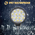 Zmoon Barra de luz LED redonda 2 piezas 4.5 pulgadas 140 W 14000 lm con arnés de guiño LED (10 pies/2 conductores), luz de inundación fuera de carretera antiniebla barra de luz de conducción para Jeep, SUV, camión, ATV, barco