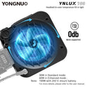 Yongnuo YNLUX100 - Luz de video LED con soporte Bowen y reflector, iluminación LED continua 3200-5600 K bicolor, CRI95+, 12188Lux@1M, control remoto inalámbrico 2.4G para bodas, videos de YouTube