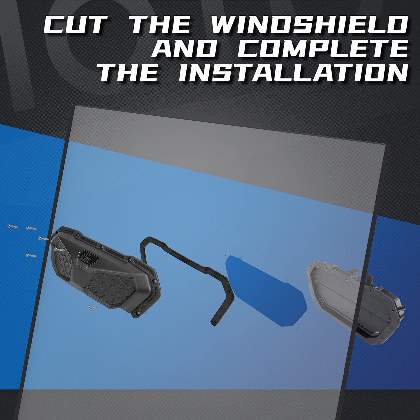 Ventilación para parabrisas UTV, 2 piezas de ventilación para parabrisas KEMIMOTO para UTV, se adapta a parabrisas de policarbonato, compatible con Polaris RZR Ranger General, Can Am Maverick X3, Pioneer/Talon, Kawasaki Teryx Krx Mule, etc