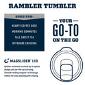 YETI Rambler Vaso de 20 onzas, acero inoxidable, aislado al aspiradora con tapa MagSlider, color azul