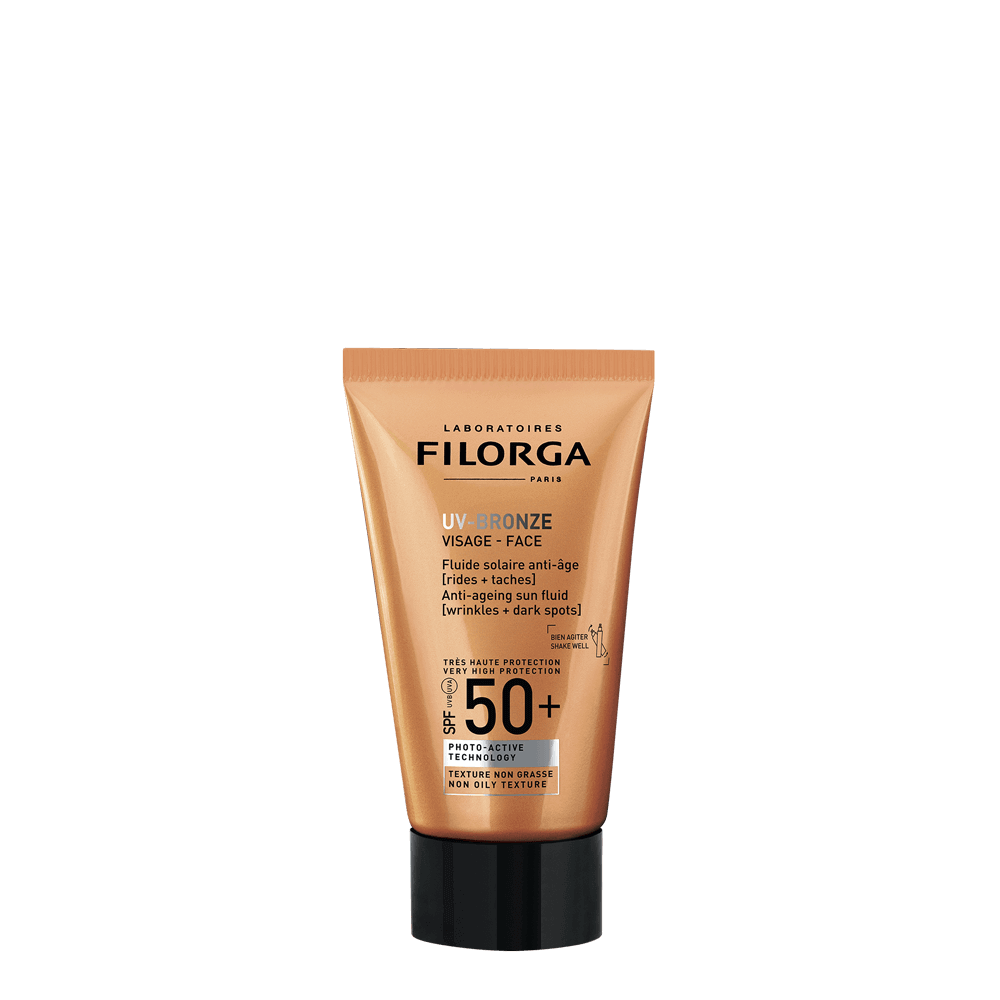 FILORGA UV-BRONZE FACE SPF50+ fluido solar antiedad para el rostro [Antiedad+Manchas]