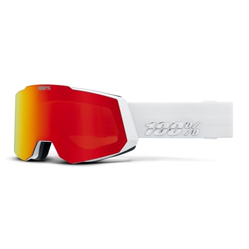 Gafas protectoras 100% SNOWCRAFT HiPER Premium (blanco/rojo - lente roja espejo)