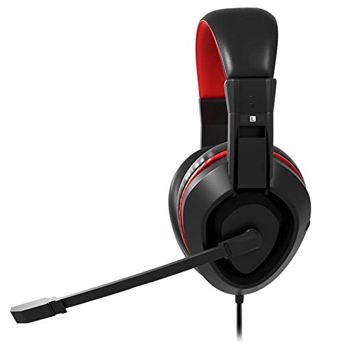 Mars Gaming MAH1V2 Biauricular Diadema Negro, Rojo auricular con micrófono - Auriculares con micrófono (Consola de videojuegos + PC/Videojuegos, 7.1 canales, Biauricular, Diadema, Negro, Rojo, Acrilonitrilo butadieno estireno (ABS))