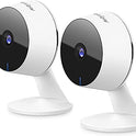 LaView Cámara de seguridad para el hogar HD 1080P (2 unidades) de detección de movimiento, incluye 2 tarjetas SD, audio bidireccional, visión nocturna, vigilancia interior WiFi para bebé/mascotas, Alexa y Google, servicio en la nube (servidor de EE. UU.)