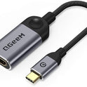 QGeeM USB C to HDMI Adapter 4K Cable, USB Type-C to HDMI Adapter [Thunderbolt 3/4] HDMI Adapter for Laptop MacBook Pro/Air, Galaxy S10/S9/S8, DELL XPS 13/15, Pixelbook, Surface Pro and More(Pink)