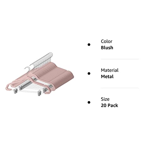 ZOBER - Perchas de terciopelo para pantalones de alta calidad, resistentes y duraderas, con clips de metal, gancho giratorio cromado de 360 grados, ultra delgadas, antideslizantes, con muescas