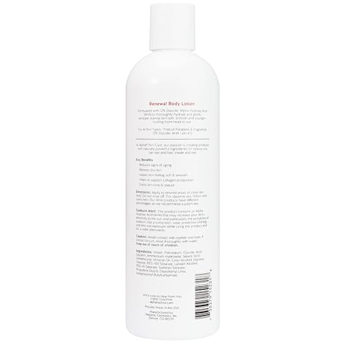 Alpha Skin Care Revitalizing Body Lotion with 12% Glycolic AHA, 12 Ounce