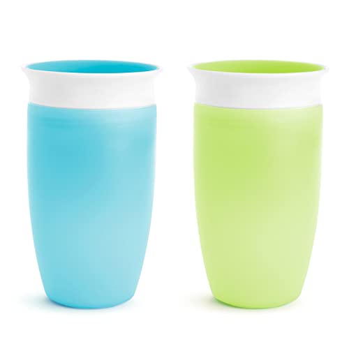 Munchkin Miracle 360 Vaso para niños, verde/azul, 295 ml, 2 unidades