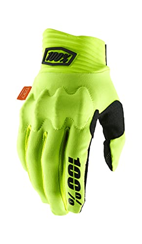 100% - Guantes Cognito (naranja fluorescente/negro, 11 unidades)