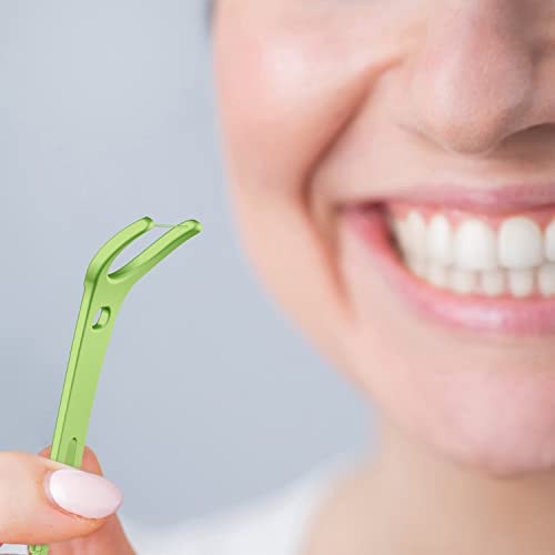 Plackers Púas de hilo dental micro menta para dientes traseros