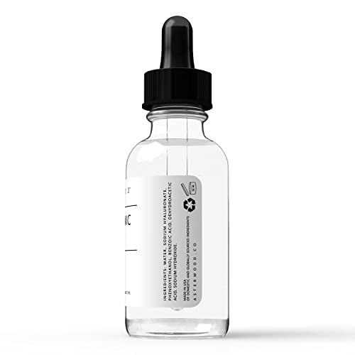 MATRIXYL 3000 4 oz Serum with Organic Hyaluronic Acid - Official Sederma Matrixyl 3000 - Anti Aging, Anti Wrinkle - Collagen Boost - ASTERWOOD NATURALS - Clear Glass Bottle