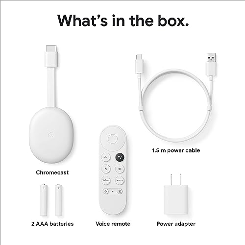 Chromecast with Google TV - Streaming Entertainment with Voice Search - Watch Movies, Shows, and Live TV