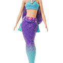 Barbie Dreamtopia, Sirena Aleta Morada, Muñeca para niñas a Partir de 3 años