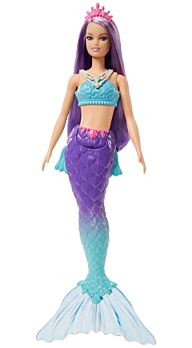 Barbie Dreamtopia, Sirena Aleta Morada, Muñeca para niñas a Partir de 3 años