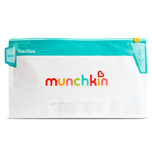 Munchkin Jumbo Bolsas esterilizadoras para botellas de microondas, 180 usos