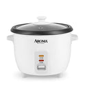 Aroma 6-Cup Pot-Style Rice Cooker, White