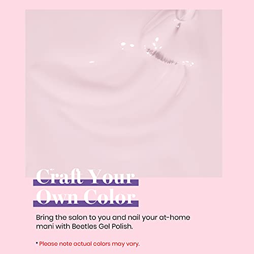 Beetles Gel Polish, 15ml Barely Pink Color Gel Polish Soak Off LED Nail Lamp Gel Polish Nail Art DIY Home Manicure Salon Gel 0.5OZ