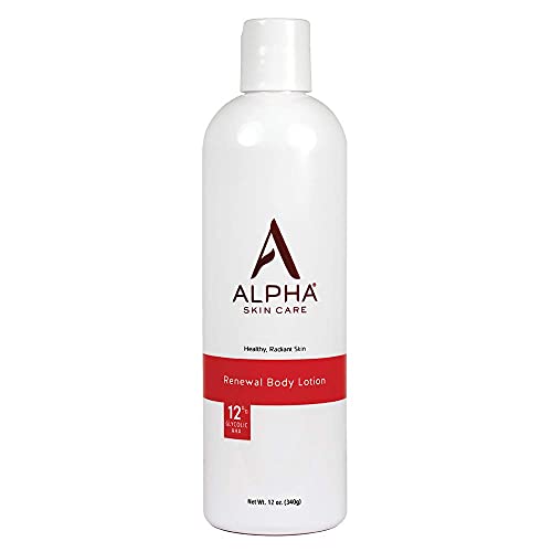 Alpha Skin Care Revitalizing Body Lotion with 12% Glycolic AHA, 12 Ounce