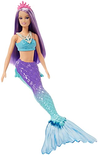 Barbie Dreamtopia, Sirena Aleta Morada, Muñeca para niñas a Partir de 3 años